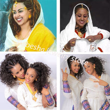 Ethlyn Best Quailty Ethiopian jewelry sets Gold Color hair jewelry 6pcs sets & African jewelry for Ethiopia best Women gift S27